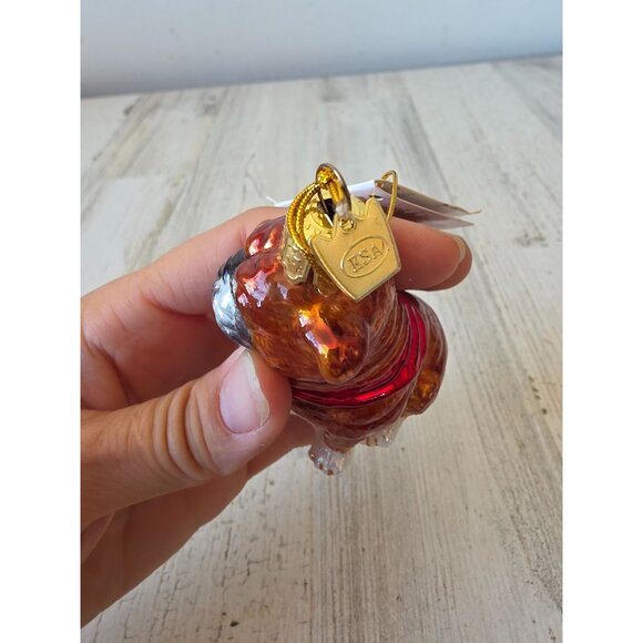 Kurt Adler bulldog Noble gems glass ornament Xmas dog tree puppy glitter - Picture 6 of 7